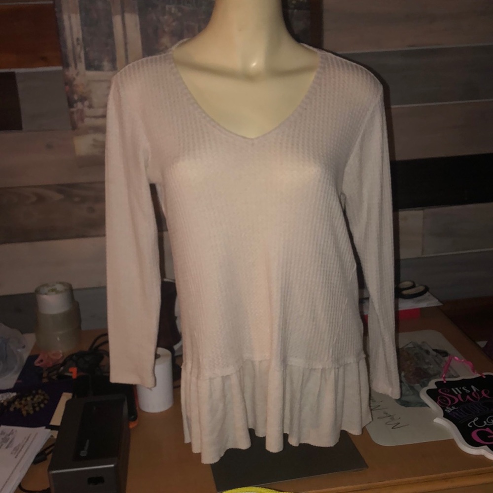 White Tunic Like Sweater - small